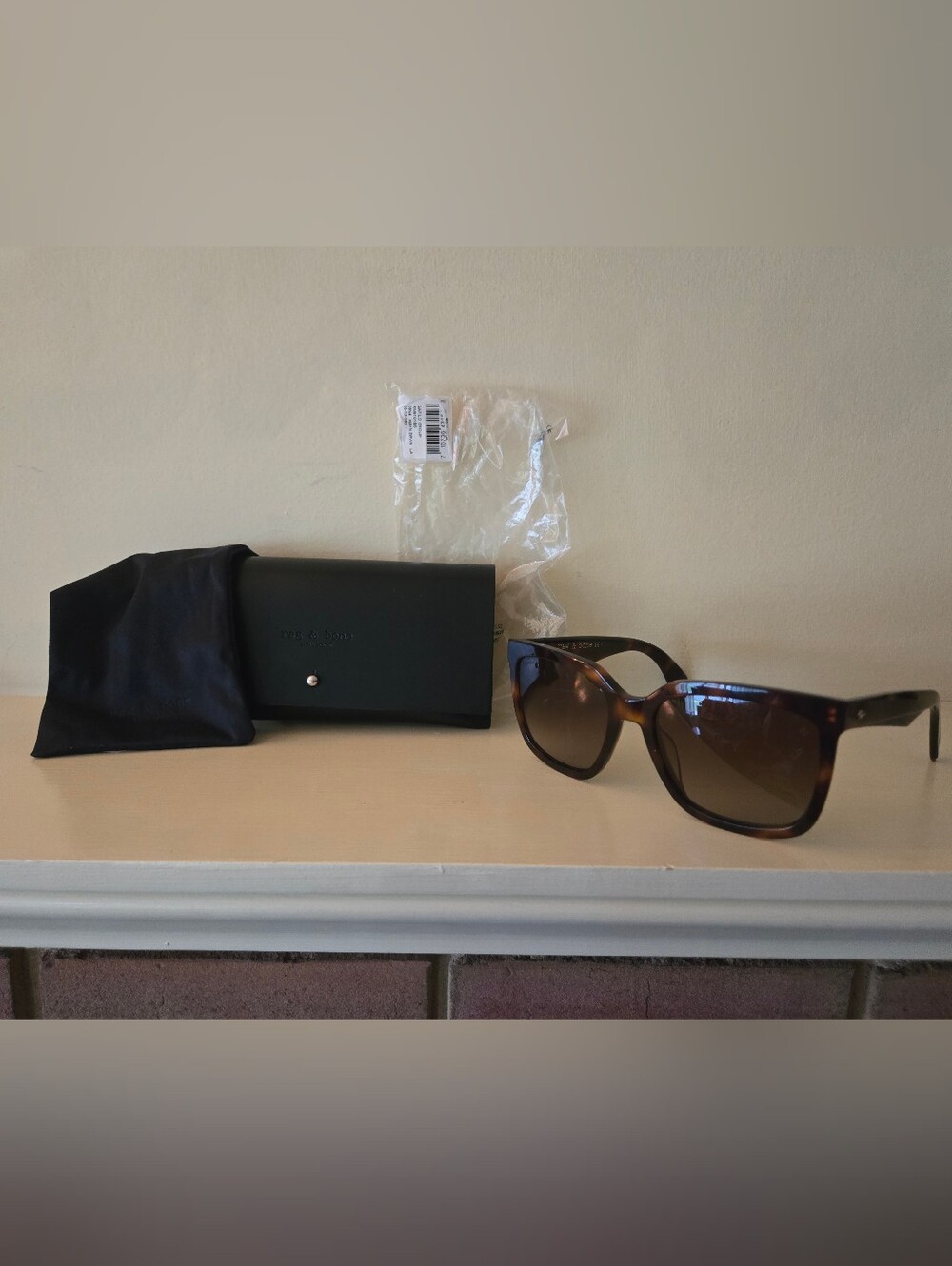 Rag & Bone RNB1018/S Square Sunglasses in Havana Gradient 56-19-145 Polarized